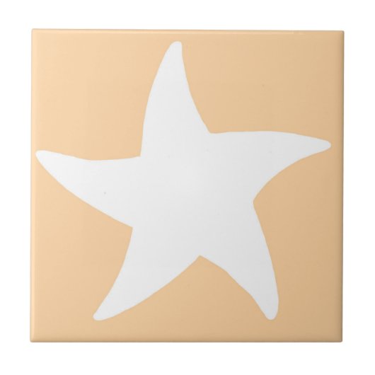 Peach Sea Star Fliese (Vorderseite)