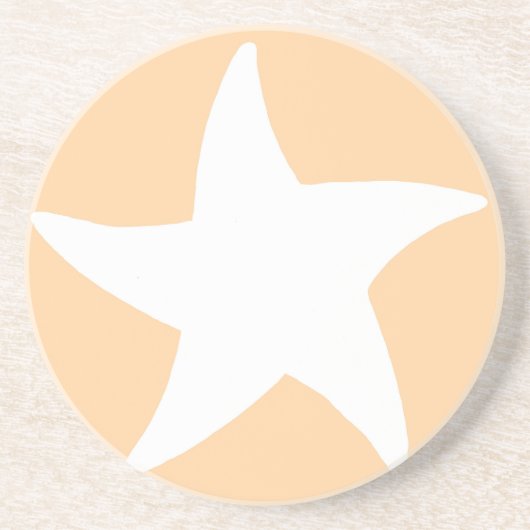 Peach Sea Star Getränkeuntersetzer (Vorne)