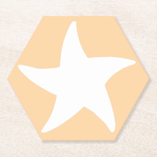 Peach Sea Star Untersetzer (Vorderseite)