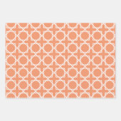 Peach Seamless Geometric Pattern Geschenkpapier Set (Vorderseite 2)