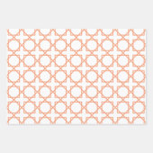 Peach Seamless Geometric Pattern Geschenkpapier Set (Vorderseite)