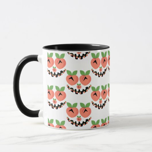 Peach Seamless Muster Tasse (Links)