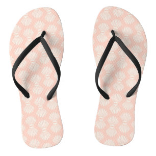 Peach Seashell Flip Flops Badesandalen