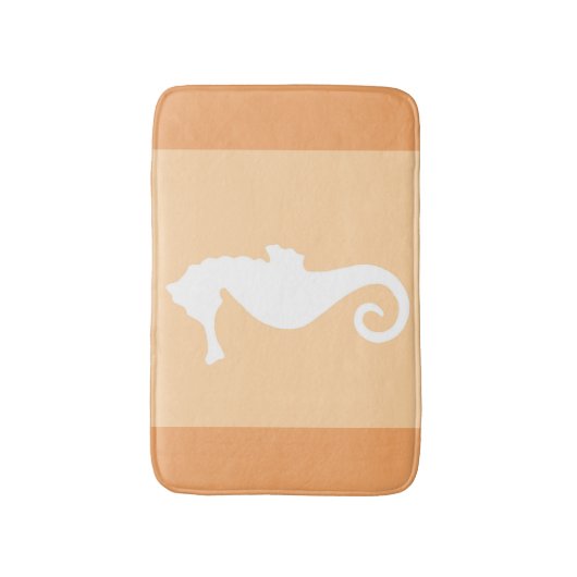 Peach-Seepferd Badematte (Vorderseite Vertikal)