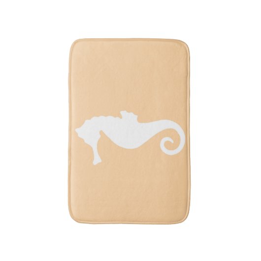 Peach Seepferd Badezimmer Matte (Vorderseite Vertikal)