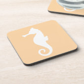 Peach Seepferd Beverage Coaster Getränkeuntersetzer (Linke Seite)