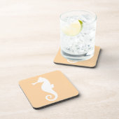Peach Seepferd Beverage Coaster Getränkeuntersetzer (Rechte Seite)