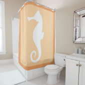 Peach-Seepferd Duschvorhang (Beispiel)