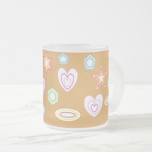 Peach Shapes mug Mattglastasse (VorderseiteRechts)