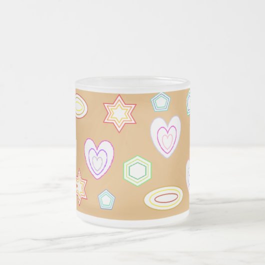 Peach Shapes mug Mattglastasse (Mittel)