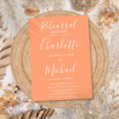 Peach Signature Script Probe Dinner Einladung
