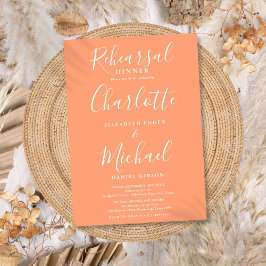 Peach Signature Script Probe Dinner Einladung