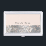 Peach Silver Glamour Sequins Business Card Holder Visitenkarten Etui<br><div class="desc">Peach Silver Glamour Sequins Business Card Holder. Passen Sie den Text an oder verließ ihn leer.</div>