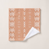 Peach Simple Mudtuch Design Badhandtuch Set (Waschlappen)