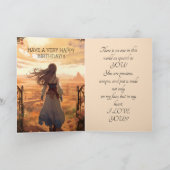 PEACH SKY GRANDAUGHTER BIRTHDAY CARD DANKESKARTE (Innenseite)