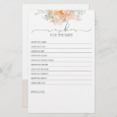 Peach Soft Blume Babydusche Spiel (Vorne/Hinten)