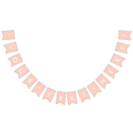 Peach Solid Color Anpassen Wimpelkette (Alle)