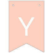 Peach Solid Color Anpassen Wimpelkette (Zweite Fahne)