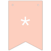 Peach Solid Color Anpassen Wimpelkette (Erste Fahne)