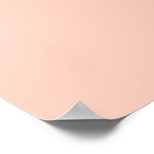 Peach Solid Color Poster (Ecke)