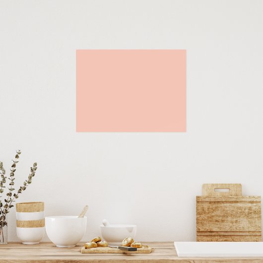Peach Solid Color Poster (Küche)