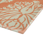 Peach Southern Hütte Damask Cutting Board Schneidebrett (Ecke)