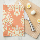 Peach Southern Hütte Damask Geschirrtuch (Viertel Falte)