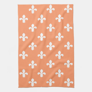 Peach Southern Hütte Fleur de Lys Geschirrtuch