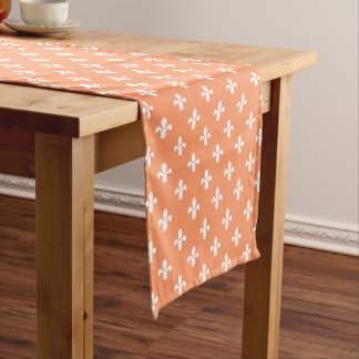 Peach Southern Hütte Fleur de Lys Kurzer Tischläufer