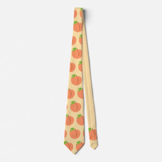 Peach Southern Peaches Emoji Krawatte (Vorderseite)