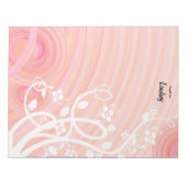 Peach Spirals, Filigree floral Art Custom Notizblock (Vorderseite)