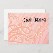 Peach Spirals, Filigree und Blume Benutzerdefinier Postkarte (Vorne/Hinten)