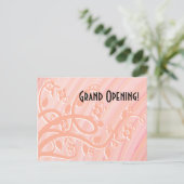 Peach Spirals, Filigree und Blume Benutzerdefinier Postkarte (Stehend Vorderseite)