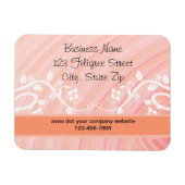 Peach Spirals, Filigree und Blume Custom Magnet (Horizontal)