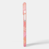 Peach Spirals, Filigres und Blume Case-Mate iPhone Hülle (Rückseite / Links)