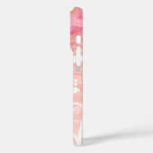 Peach Spirals, Filigres und Blume Case-Mate iPhone Hülle (Rückseite / Links)