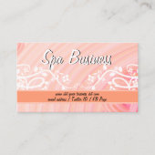 Peach Spirals, Filigres und Blume Visitenkarte (Vorderseite)