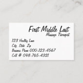 Peach Spirals, Filigres und Blume Visitenkarte (Rückseite)