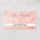 Peach Spirals, Filigres und Blume Visitenkarte (Vorderseite)