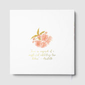 Peach spring blüte Blume Foil Gästebuch (Rückseite)