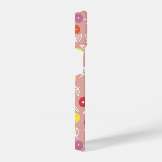 Peach Spring Floral Monogram First name iPhone Hülle (Rechte Seite)