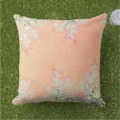 Peach Spring Frost Fraktal Kissen (Gras)