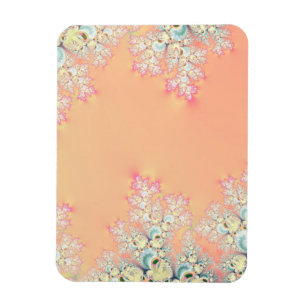 Peach Spring Frost Fraktal Magnet