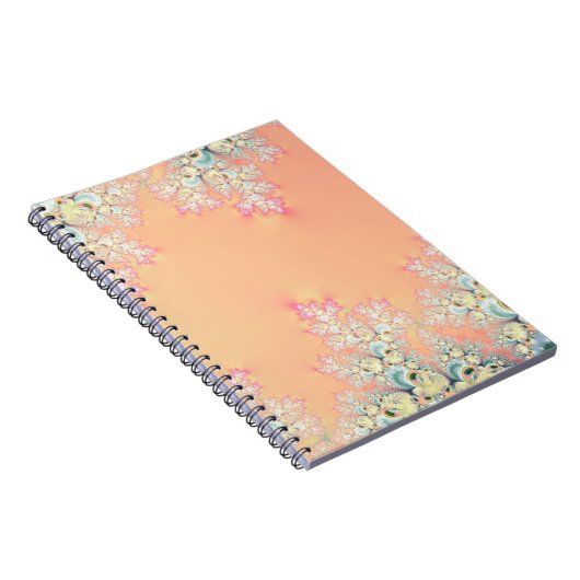 Peach Spring Frost Fraktal Notizblock (Rechte Seite)