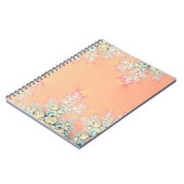 Peach Spring Frost Fraktal Notizblock (Linke Seite)