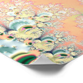 Peach Spring Frost Fraktal Poster (Ecke)
