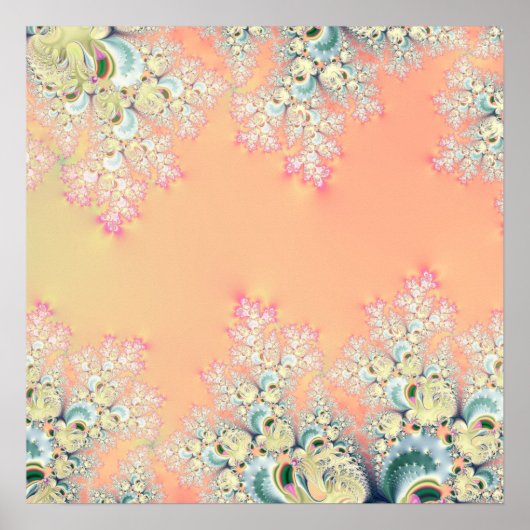 Peach Spring Frost Fraktal Poster (Vorne)