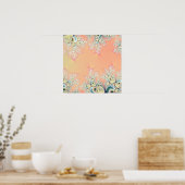 Peach Spring Frost Fraktal Poster (Küche)