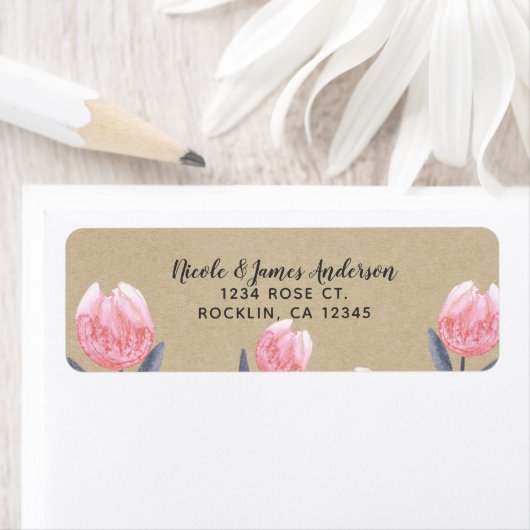 Peach Spring Watercolor Tulips Brautparty Party (Insitu)