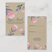 Peach Spring Watercolor Tulips Ein Freund Empfehlungskarte (Vorne/Hinten)